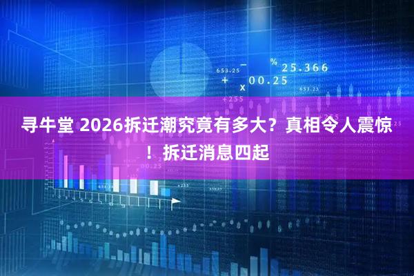 寻牛堂 2026拆迁潮究竟有多大？真相令人震惊！拆迁消息四起